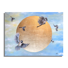 Load image into Gallery viewer, Black Capped Chickadees | 12&quot; x 16&quot; | 2024 | Original Art on Canvas | SOLD
