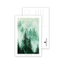 Load image into Gallery viewer, Washington State Portrait Postcard | Mini Misty Forest 1 Print
