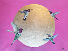 Load image into Gallery viewer, Anna&#39;s Hummingbirds | 12&quot; x 16&quot; | 2024 | Original Art on Canvas
