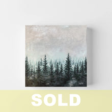 Load image into Gallery viewer, Mini Misty Forest 3 | 12" x 12" Oil &amp; Silver Leaf on Canvas | 2022 | Original Art - SOLD
