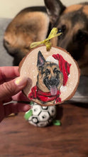 Load and play video in Gallery viewer, Custom HP Pet Portrait - Holiday Wood Ornament
