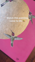 Load and play video in Gallery viewer, Anna&#39;s Hummingbirds | 12&quot; x 16&quot; | 2024 | Original Art on Canvas
