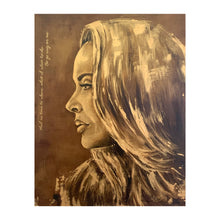 Load image into Gallery viewer, Golden Portrait Painting of Adele | 11&quot; x 14&quot; Acrylic Portrait Painting | 2021 | Original Art
