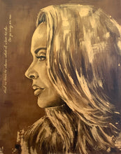 Load image into Gallery viewer, Golden Portrait Painting of Adele | 11&quot; x 14&quot; Acrylic Portrait Painting | 2021 | Original Art
