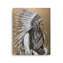 Load image into Gallery viewer, Chief Sitting Bull 16&quot; x 20&quot; Acrylic Portrait Painting on Canvas Panel | 2021
