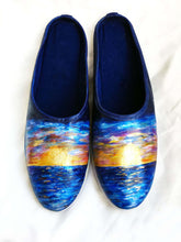 Load image into Gallery viewer, &quot;Golden Sunset&quot; Hand-painted on Canvas Shoes
