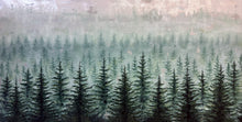 Load image into Gallery viewer, Misty Forest 2 | 24&quot; x 48&quot; | Oil &amp; Silver Leaf on Canvas | 2023 | Original Art
