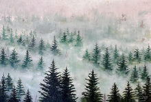 Load image into Gallery viewer, Misty Forest 4 | 24&quot; x 36&quot; | Oil &amp; Silver Leaf on Canvas | 2023 | Original Art
