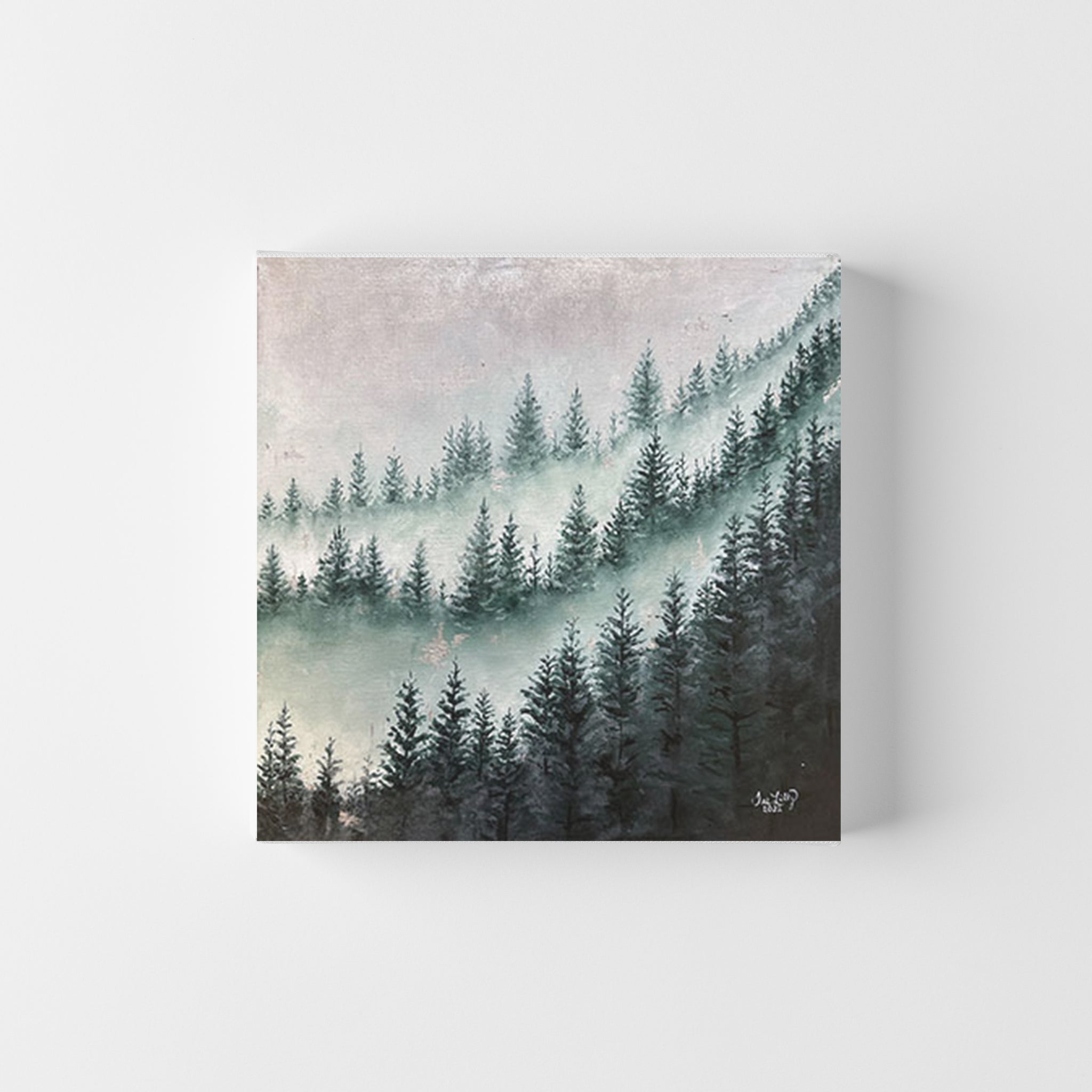 Misty Beach on Mini Canvas