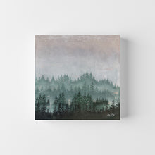 Load image into Gallery viewer, Mini Misty Forest 6 | 12&quot; x 12&quot; Oil &amp; Silver Leaf on Canvas | 2022 | Original Art
