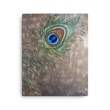 Load image into Gallery viewer, Peacock Feather Study, 11&quot; x 14&quot; Oil on Canvas | 2017
