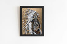 Load image into Gallery viewer, Chief Sitting Bull 16&quot; x 20&quot; Acrylic Portrait Painting on Canvas Panel | 2021
